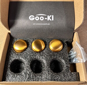 Goo-Ki Bronzed Brass Cabinet Knobs for Drawer Closet Dresser--3 pieces